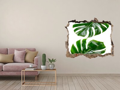 Hole wall sticker Tropical leaves