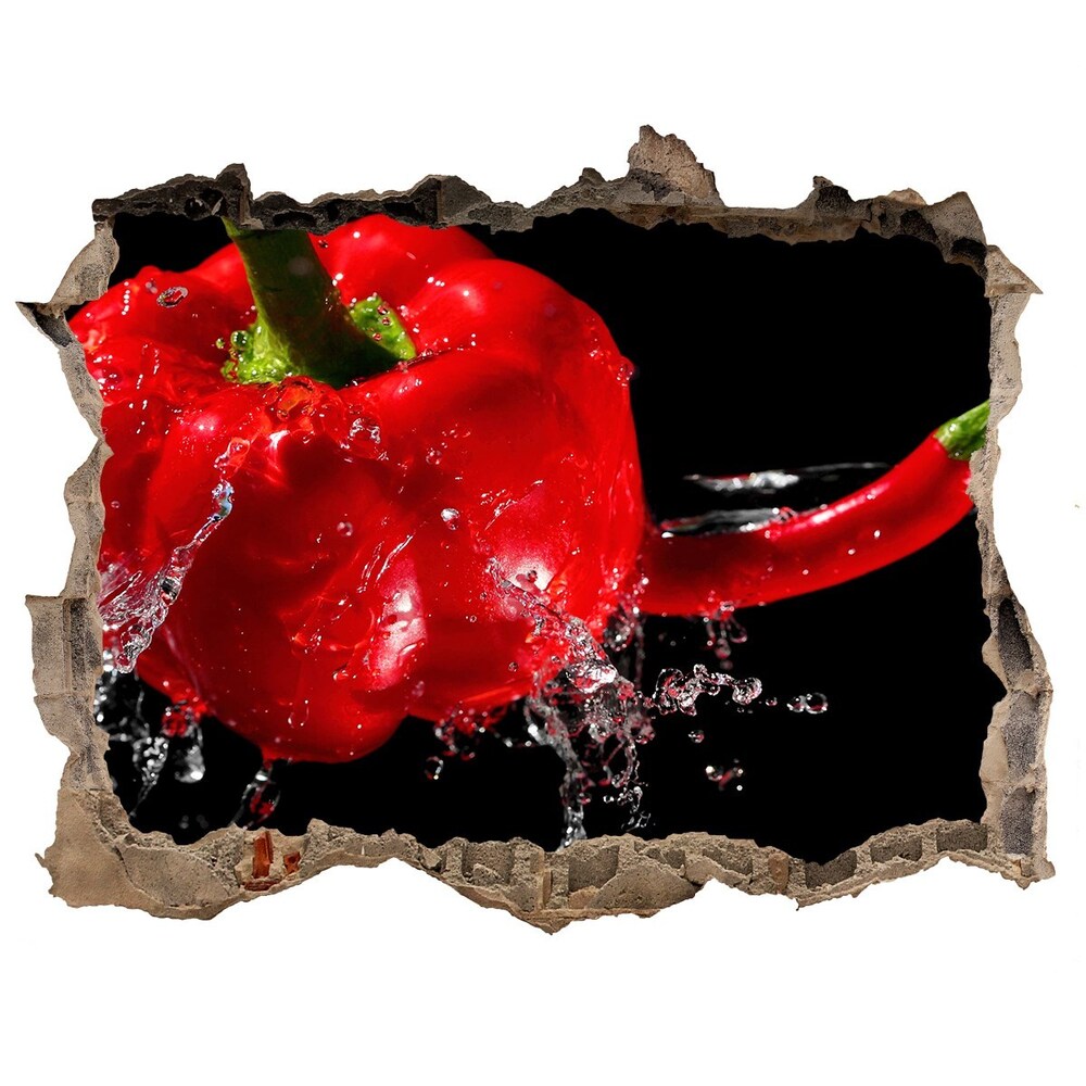 Hole wall sticker Red peppers