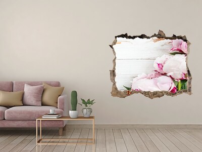 3D wall hole Peonies