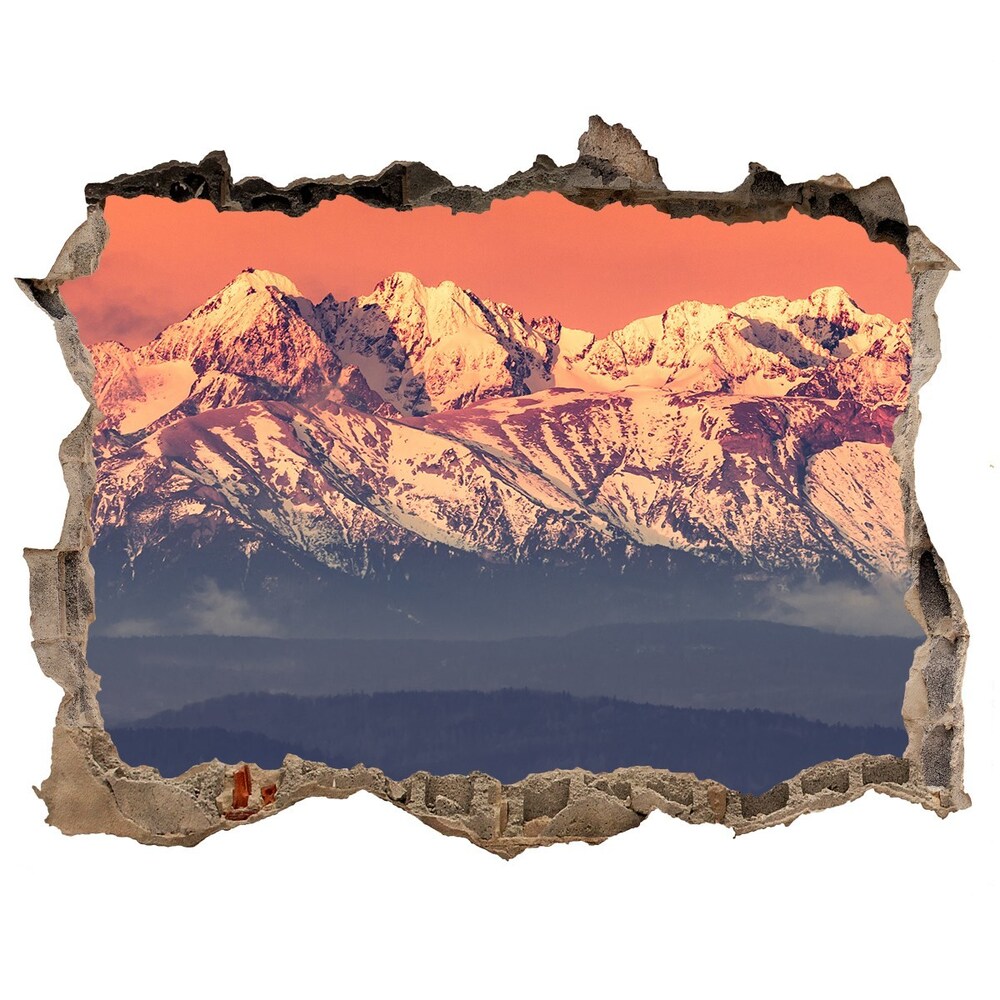 Hole wall sticker Sunrise of the Tatra Mountains