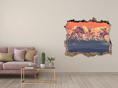 Hole wall sticker Sunrise of the Tatra Mountains