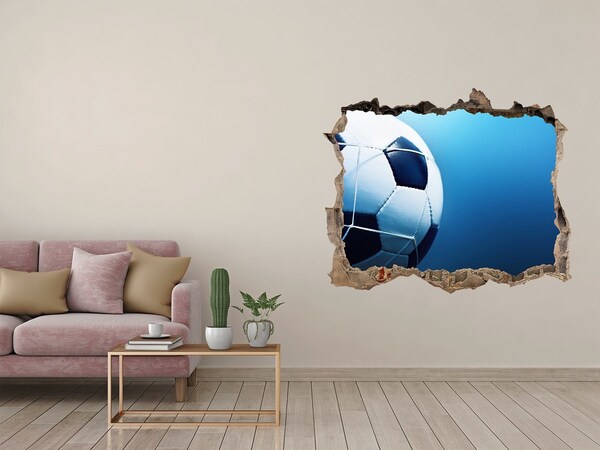 Hole in the wall sticker Football in action