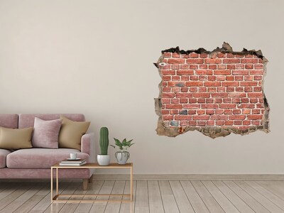 Hole in the wall decal Damaged brick wall