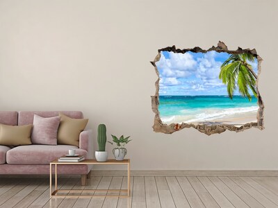 Hole wall sticker Tropical beach