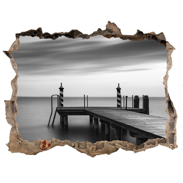 3D wall hole Pier over calm water
