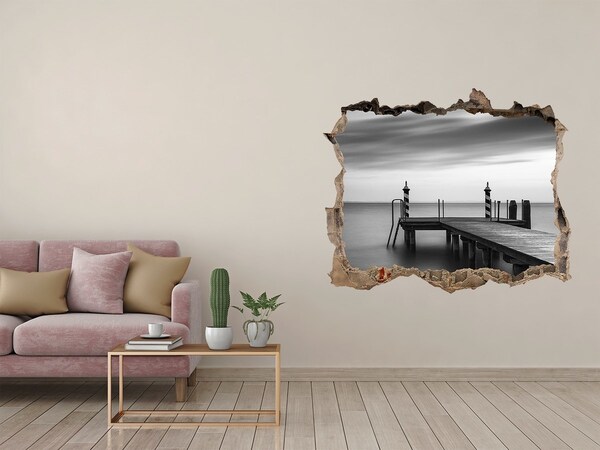 3D wall hole Pier over calm water