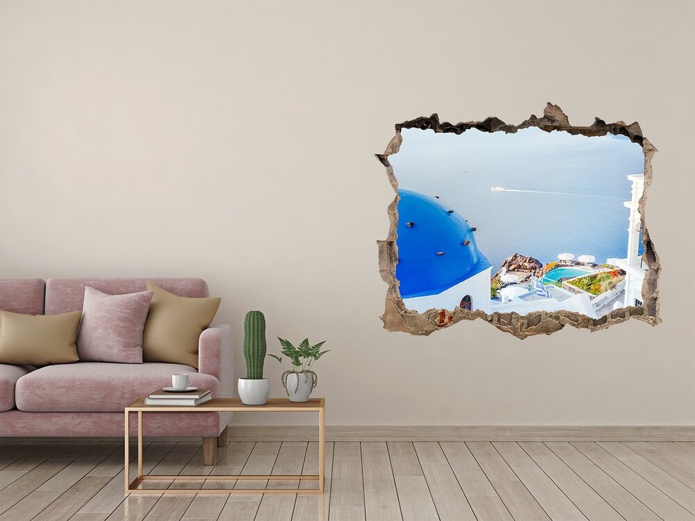 Hole wall sticker Santorini Greece