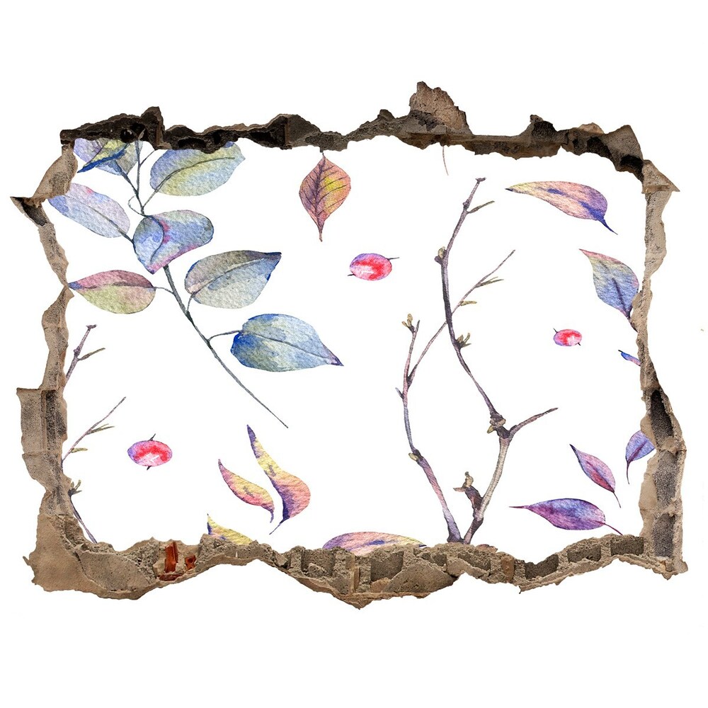 Hole wall sticker Leaves