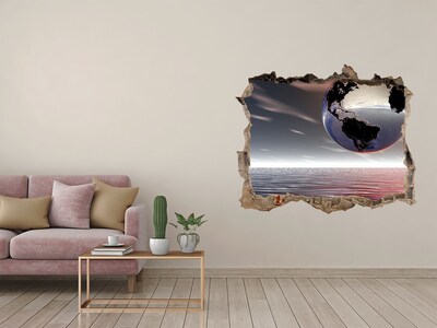 Hole in the wall decal A broken reality with an ocean view