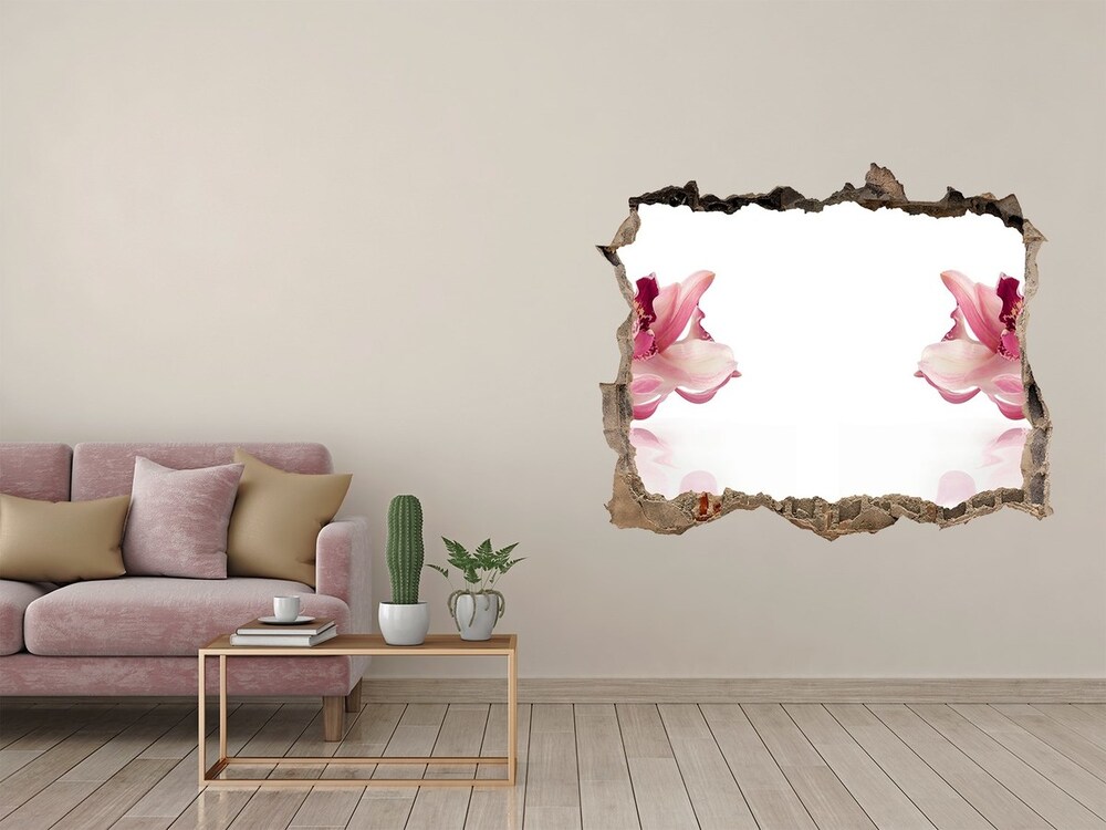 Hole in the wall sticker Orchid