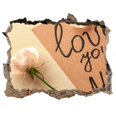 Hole in the wall decal A flower in the heart of the wall