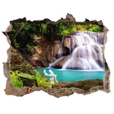 Hole in the wall decal Waterfall in the jungle