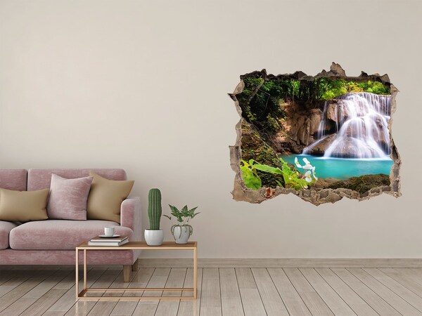 Hole in the wall decal Waterfall in the jungle