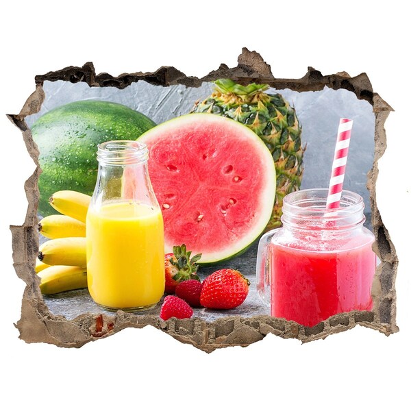 Hole in the wall decal Fruity cocktail paradise