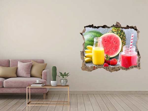 Hole in the wall decal Fruity cocktail paradise