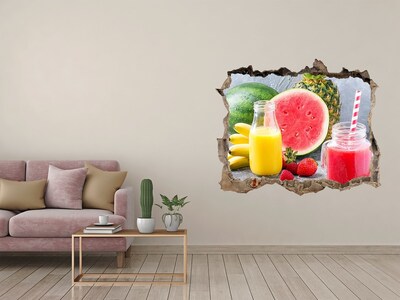 Hole in the wall decal Fruity cocktail paradise