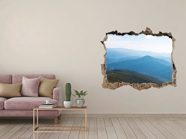 Hole in the wall decal Mountain landscape behind the hole in the wall