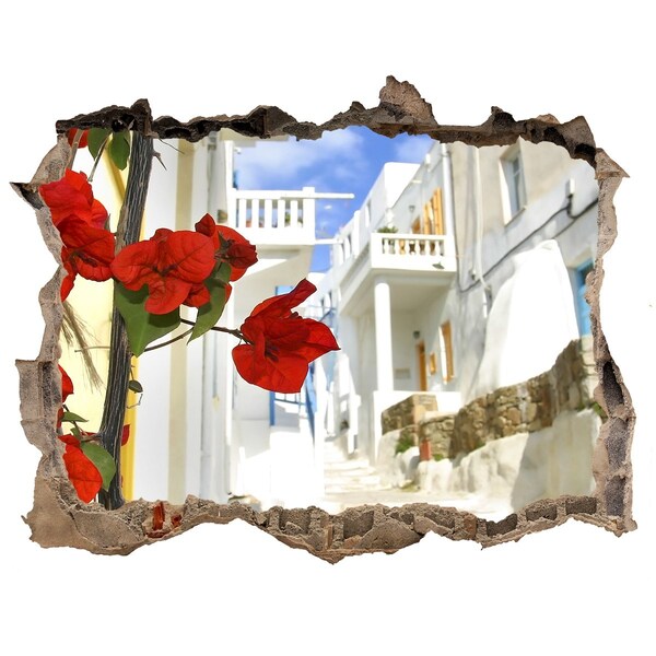 Hole in the wall sticker The charming streets of Greece