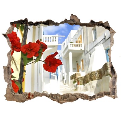 Hole in the wall sticker The charming streets of Greece