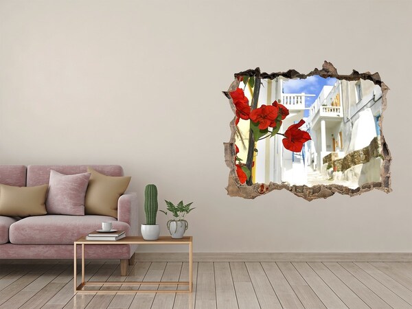 Hole in the wall sticker The charming streets of Greece