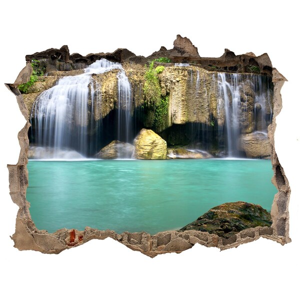 Hole in the wall sticker A waterfall in a paradise setting