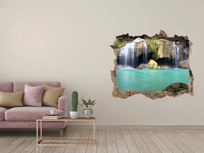 Hole in the wall sticker A waterfall in a paradise setting