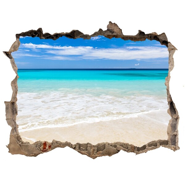 Hole in the wall sticker Caribbean Beach Through a Hole in the Wall