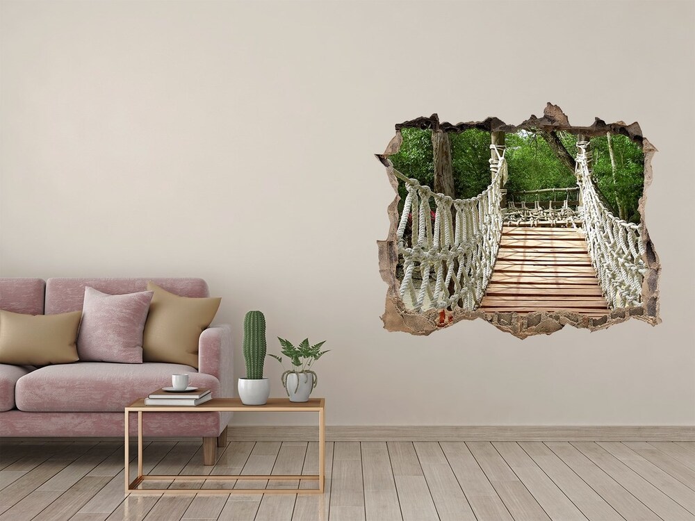 Hole in the wall decal Rope bridge