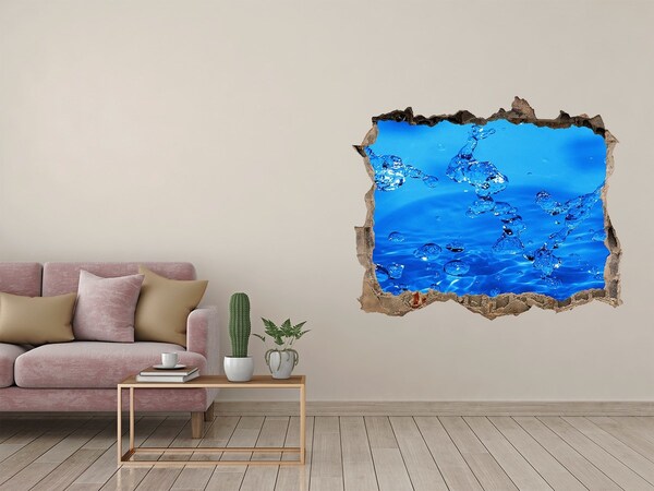 Hole in the wall decal Drops of water