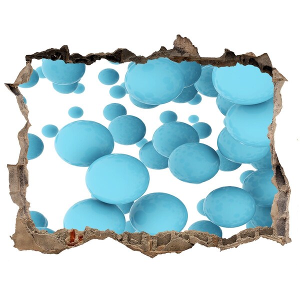 Hole wall sticker Bubbles in blue space