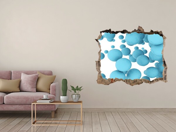 Hole wall sticker Bubbles in blue space