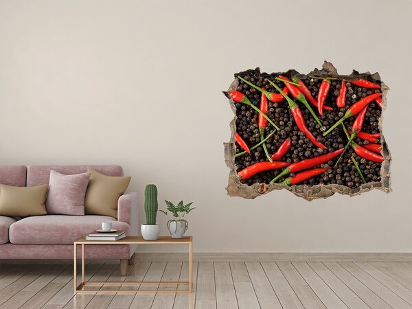 Hole in the wall sticker Chilli peppers