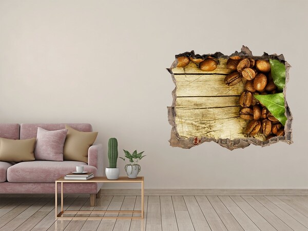 3D wall hole Coffee in a concrete hole