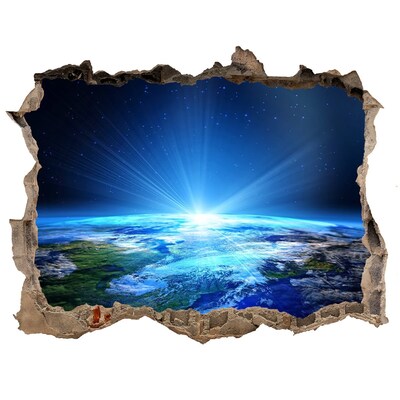Hole wall sticker Cosmic view of Earth