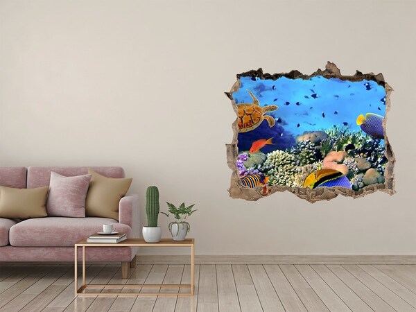 Hole wall sticker Coral reef