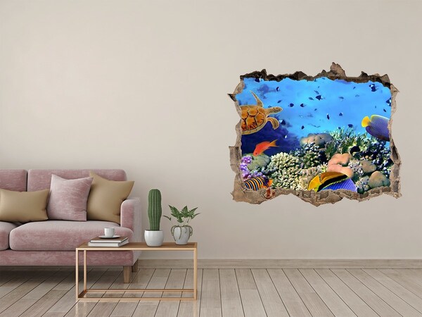 Hole wall sticker Underwater paradise