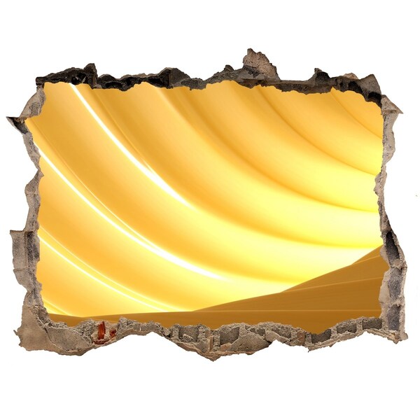 Hole wall sticker Golden dune in the desert