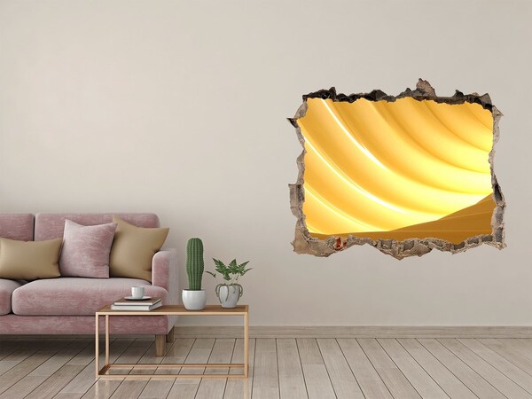 Hole wall sticker Golden dune in the desert