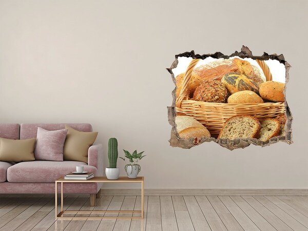 Hole in the wall sticker A basket of fresh bread