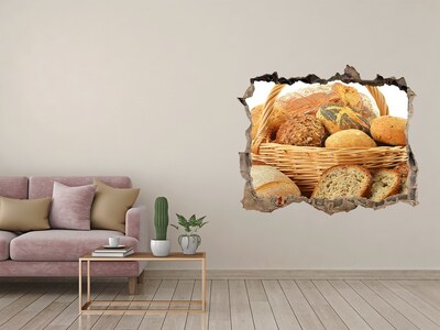 Hole in the wall sticker A basket of fresh bread