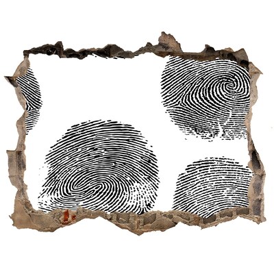 3D wall hole wallpaper Fingerprints