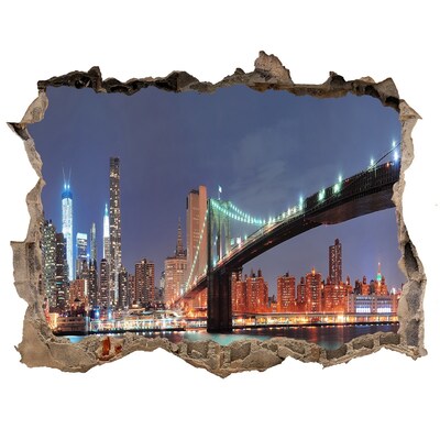 Hole in the wall decal Manhattan New York