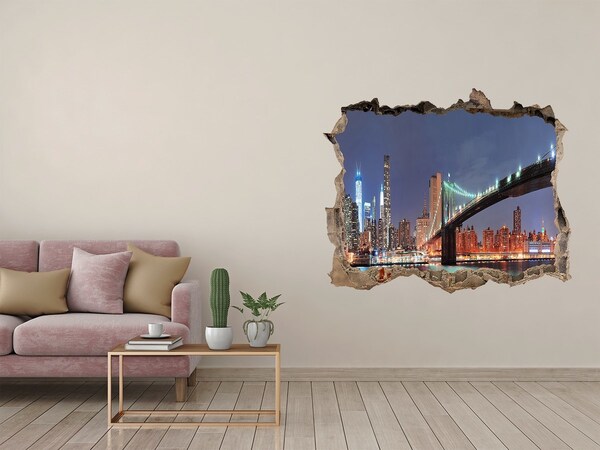 Hole in the wall decal Manhattan New York