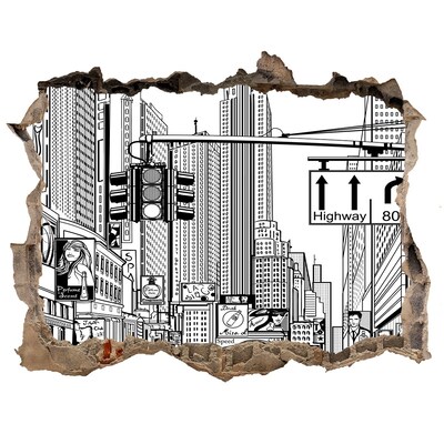 Hole in the wall decal New York streets