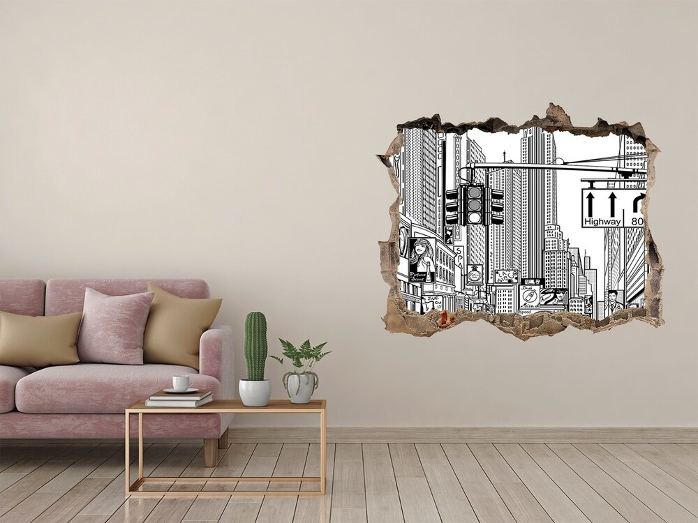 Hole in the wall decal New York streets