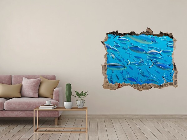 Hole in the wall decal The underwater world of fish