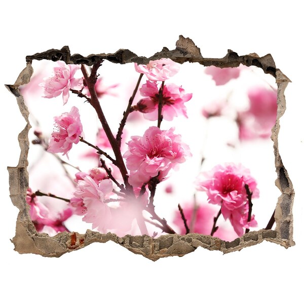 Hole in the wall sticker Plum flower