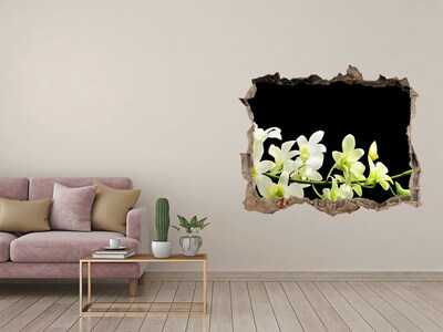 3D wall hole wallpaper Orchid