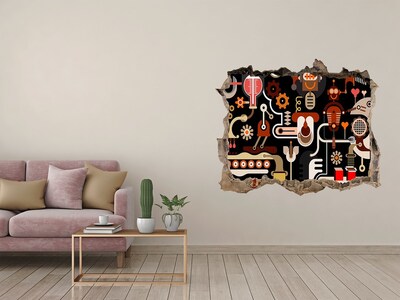 Hole in the wall decal The futuristic world of robots