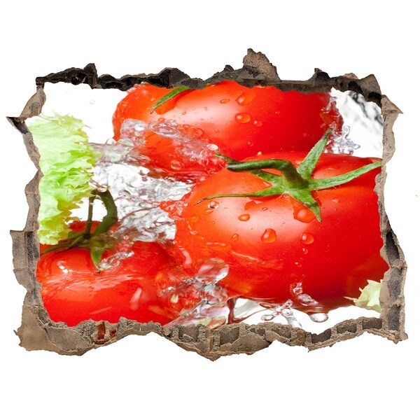 Hole in the wall sticker Fresh tomatoes in water